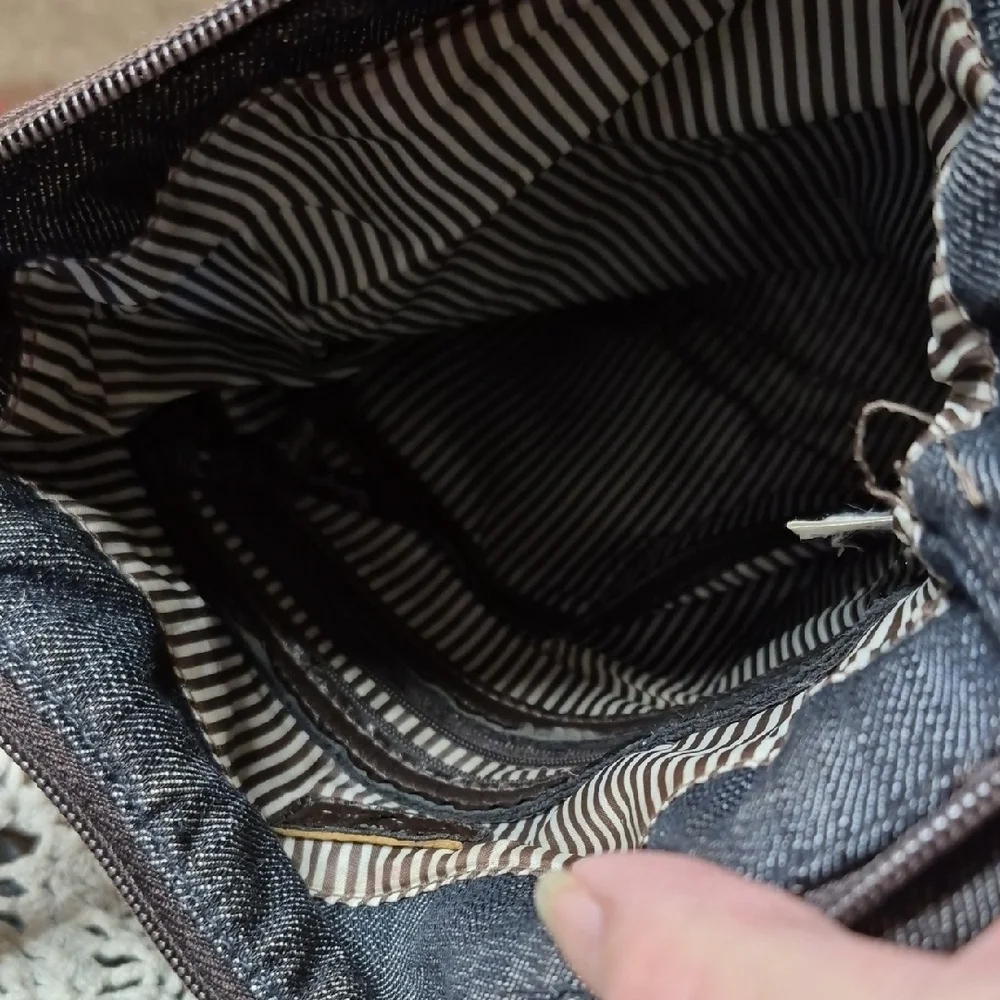 Thirty One Casual Black Denim Crossbody Bag - Picture 6 of 9